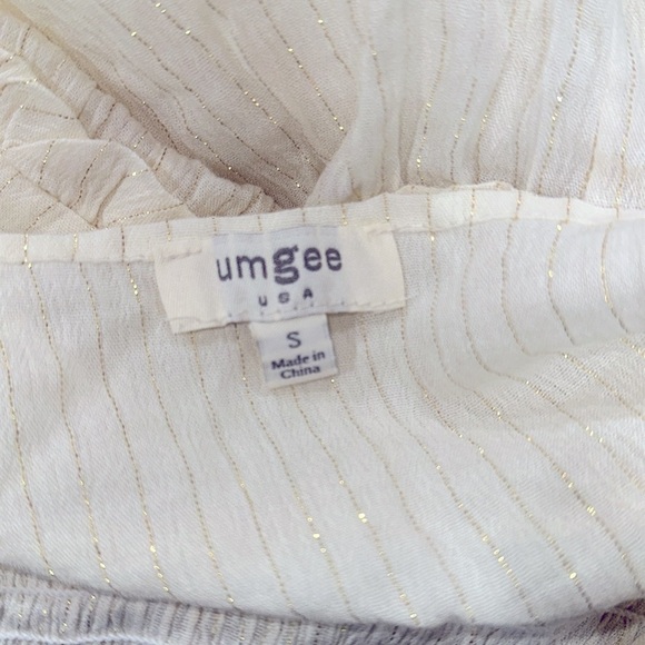 Umgee Off-Shoulder Cream boho Top size small - Picture 5 of 5